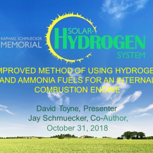 Presentation: Improved Method of Using Hydrogen and Ammonia Fuels for an Internal Combustion Engine